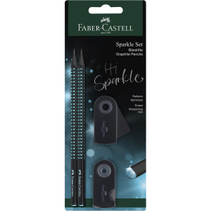Sparkle Set - 4er Schreibset - schwarz/blau 
