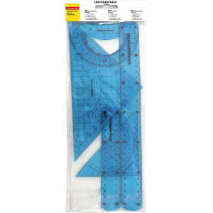 Geometrieset - 5-teilig - blau transparent