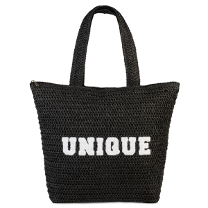 Korbtasche mit Schriftzug - ca. 48 x 15 x 38 cm - 1 Stück