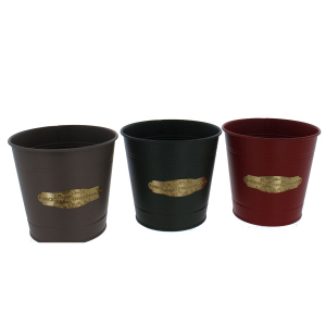 Pflanztopf - Merry Christmas - rot/grau/grün - ca. 15,5 x 11,5 x 14,7 cm - 1 Stück