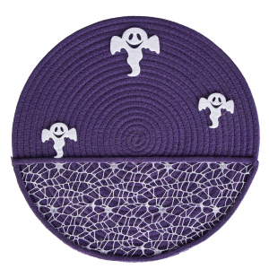 Platzmatte Geist - rund - lila - ca. 35 cm