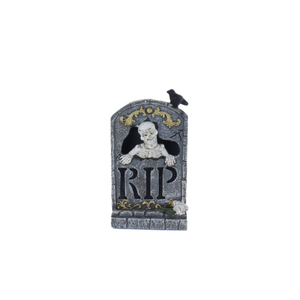 Grabstein RIP mit LED - ca. 12,5 x 8 x 20 cm
