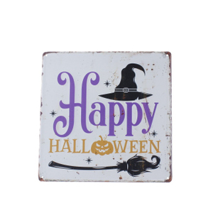 Deko-Schild Happy Halloween - ca. 30 x 30 cm