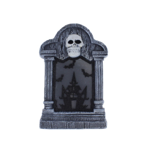 Grabstein mit LED - ca. 21,5 x 11 x 32 cm