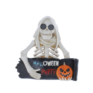 Totenkopf mit LED - ca. 42 x 6 x 42 cm