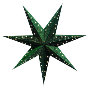 Stern aus Papier - grün/gold - ca. 60 cm