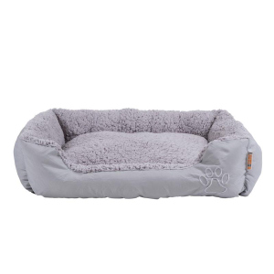 Haustierkissen - Hundebett - TINA - ca. 75 x 60 x 19 cm - Hellgrau