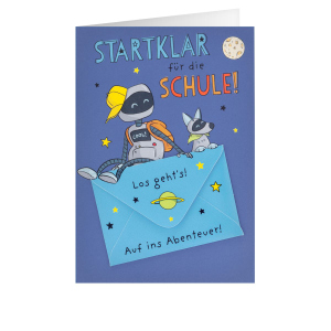 Schulanfangskarte - Roboter
