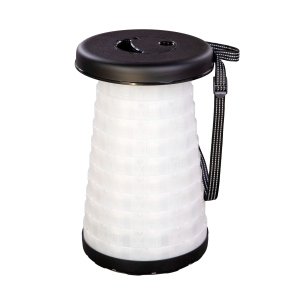 Faltbarer Hocker mit Licht - schwarz