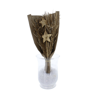 Weihnachtsbouquet Stern gold - ca. 30 cm