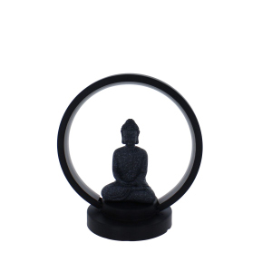 Lampe mit Buddha im Rahmen - ca. 20 x 12 x 22 cm