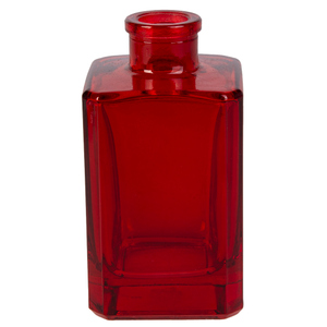 Vase eckig rot - ca. 5,8 x 5,8 x 11 cm