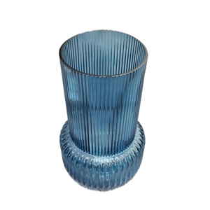 Vase bauchig blau - ca. 23 cm