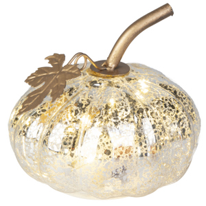 Kürbis mit Beleuchtung - ca. 12 x 10 cm