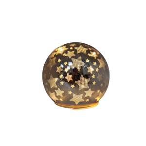 LED Kugel mit Sternen - ca. 12,5 cm