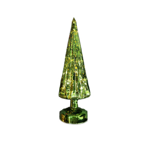 Baum mit Beleuchtung grün - ca. 9,5 x 30,5 cm