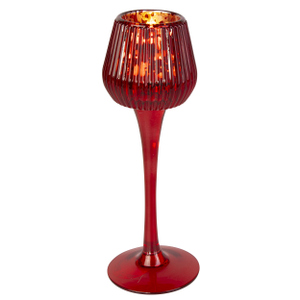 Kerzenhalter rot - ca. 21 cm