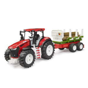 BRUDER 03453 - ROADMAX Traktor mit Rückeanhänger