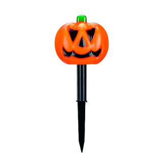 3er Set Gartenstecker - Kürbis mit LED - ca. 45 cm