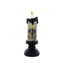 LED Kerze Halloween lila - ca. 7,5 x 20 cm