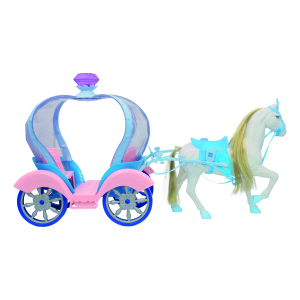 Besttoy - Prinzessinnenkutsche mit Pferd - blau
