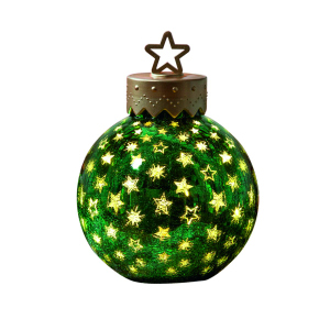 LED Kugel - Sterne - rot/grün - ca. 15 cm - 1 Stück