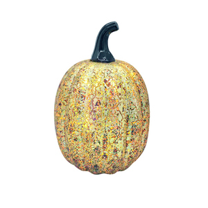 LED Kürbis mit antikem finish - ca. 11 x 16 cm