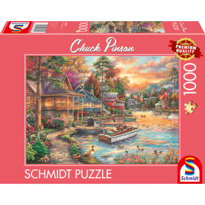 Puzzle - Chuck Pinson - Ufer im Abendgold - 1000 Teile