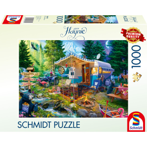 Puzzle - Jeff Haynie - Mit dem Caravan in den Bergen - 1000 Teile