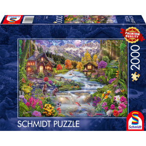 Puzzle - Flussidyll in den Bergen - 2000 Teile