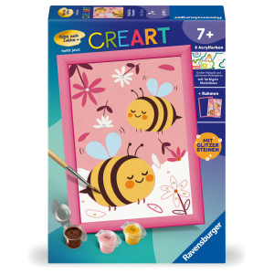 Malen nach Zahlen - CREART® - Niedliche Hummeln