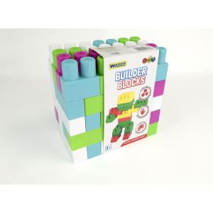 Builder Bausteine Set - Pastellrosa - 46 Teile