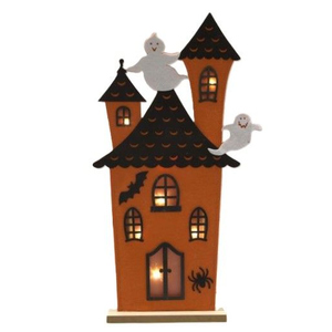 Spukschloss mit Licht rot - ca. 29 x 6 x 51 cm