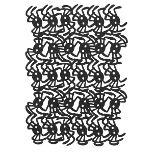 Platzmatte Spinnen schwarz - ca. 42 x 30 cm