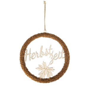 Dekoanhänger Herbstkreis - rund - Holz - ca. 20x20x1 cm
