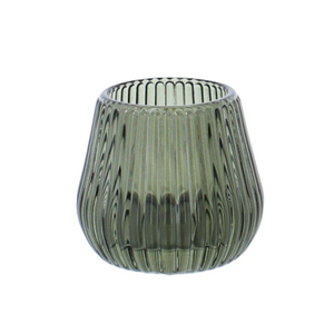 Windlicht - grün - Glas - ca. 7,5x6,5 cm