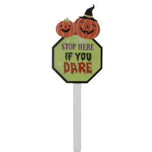 Halloween Stopschild - Holz - ca. 59x19x0,8 cm