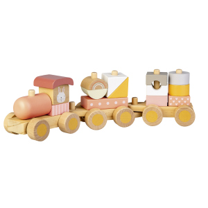 Besttoy - Stapelzug aus Holz - rosa
