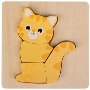 Besttoy - Holz-Puzzle - Katze - 4 Teile