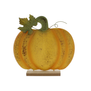 Standdeko Kürbis - orange - ca. 24 x 5 x 23 cm