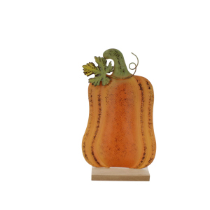 Standdeko Flaschenkürbis - orange - ca. 13 x 5 x 22,5 cm