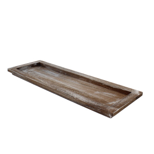 Tablett rechteckig - braun - ca. 40 x 14 x 2,5 cm