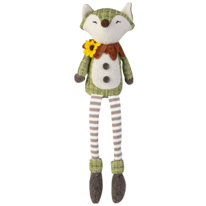 Kantenhocker Fuchs - orange/grün - ca. 8 x 6 x 32 cm - 1 Stück