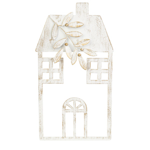 Deko-Silhuette Haus - Eisen - ca. 25x16x6 cm