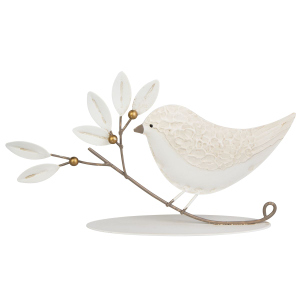 Vogel auf Zweig - Metall - ca. 11x18x4 cm