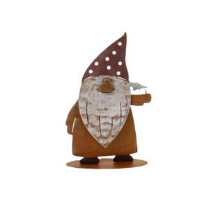 Zwerg mit Blatt - ca. 16,5x12x4 cm