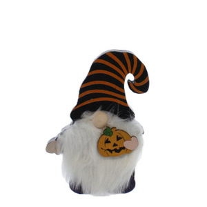 Wichtel mit Kürbis - Holz - ca. 10,5x2,5x15,5 cm