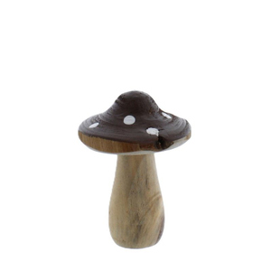 Pilz mit Punkten - braun - ca. 7x7x9 cm