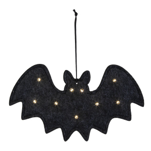Fledermaus mit Licht - grau - ca. 22,5x23 cm