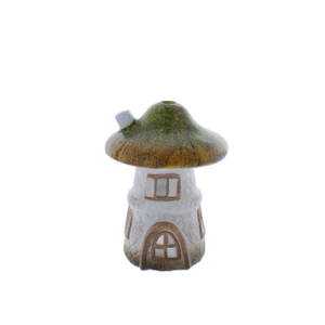 Teelichthalter Pilzhaus - grün - ca. 16,5 x 16,5 x 21 cm